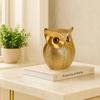 Современная стильная художественная фигурка Lucky Owl из смолы (золотой), 1 кусок