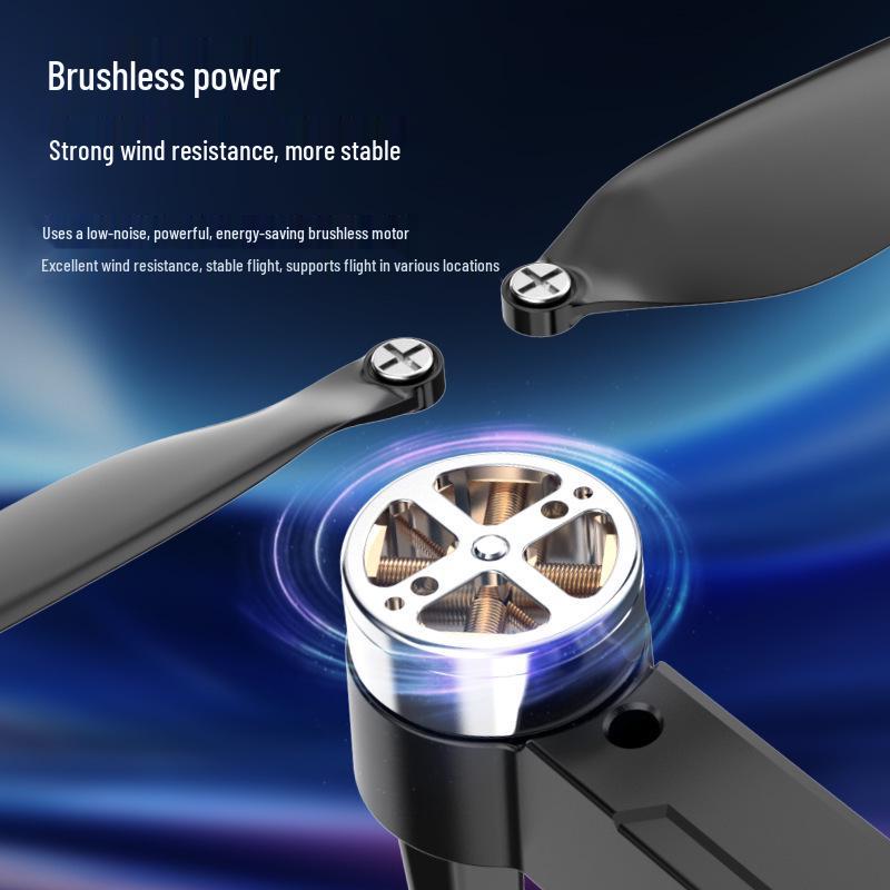 E99MAX Dual Camera Foldable Drone: Brushless Quadcopter with Optical Flow and Remote Control Large Screen.