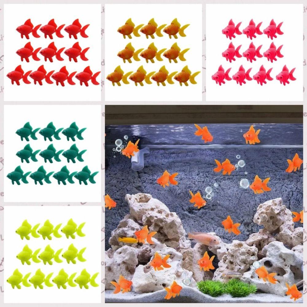 10pcs Simulation Realistic Goldfish Decorative Moving Goldfish Floating Goldfish Landscaping
