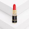 Simple Lipstick Corsage Rhinestone Alloy Sturdy Long Lifespan Brooch Women Accessories
