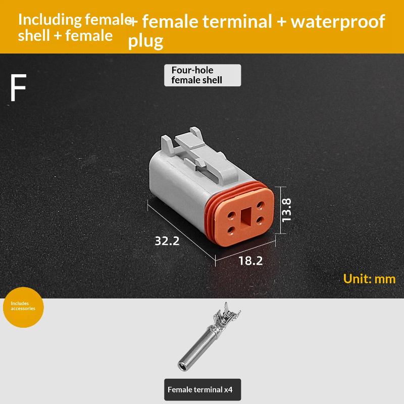 1 Pcs Dt Connector With 15Cm Wiring Harness Dt06-2S/Dt04-2P 2P 3P 4P 6P 8P 12P Waterproof Electrical Connector