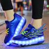 Wings Shoes LED Ultra-light Luminous Runaway Shoes Classmates Male and Female Classmates Lamp Shoes Sports Shoes Wheels Shoes