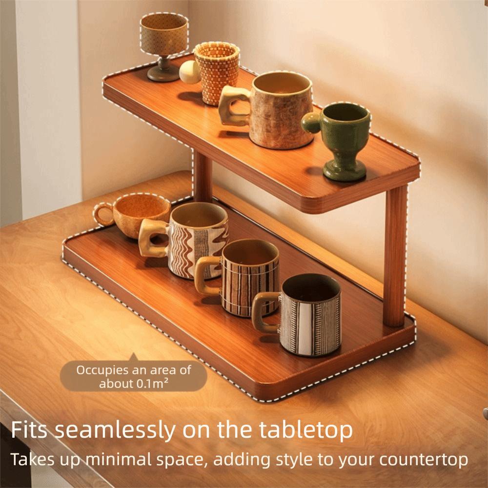 Freestanding Countertop Organizer Shelf Easy Access Tabletop Cup Holder Kitchen Use