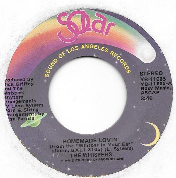 7-дюймовая пластинка WHISPERS - Homemade Lovin' / You'll Never Get YB11685 Solar 1979 US Соул/Фанк Б/У