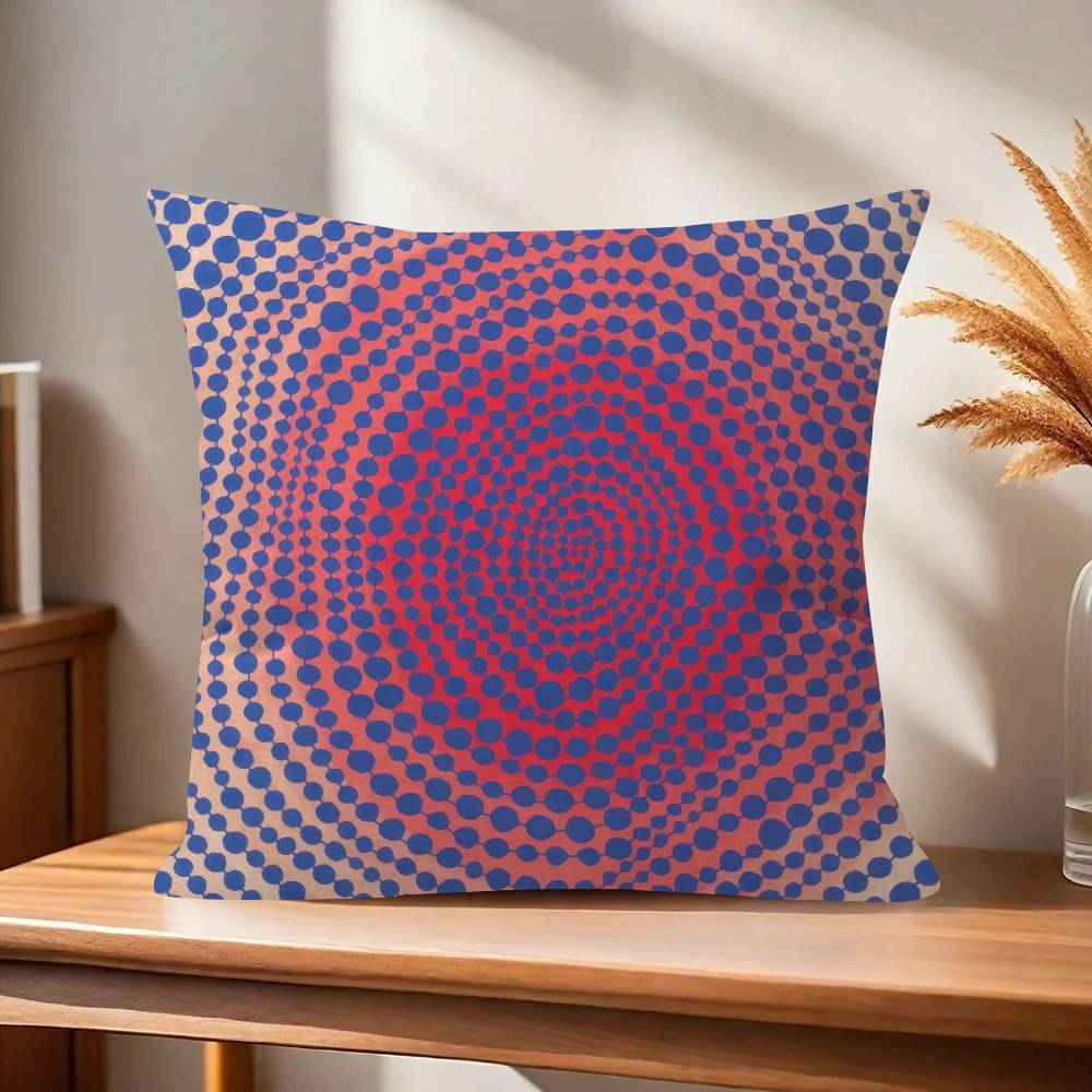Japanese Yayoi Kusama  Cushion Cover Pillowcase Upholstery Sofa Throw Pillow Home Decor Pillowcas