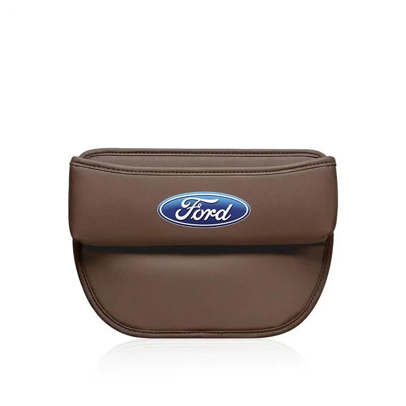 Car Sticker 2026 For Ford Auto Seat Gap Storage Box Leather Car Seat Organizer Holder for Fords 2 3 4 5 MK 2 6 7 Ranger Fiesta K