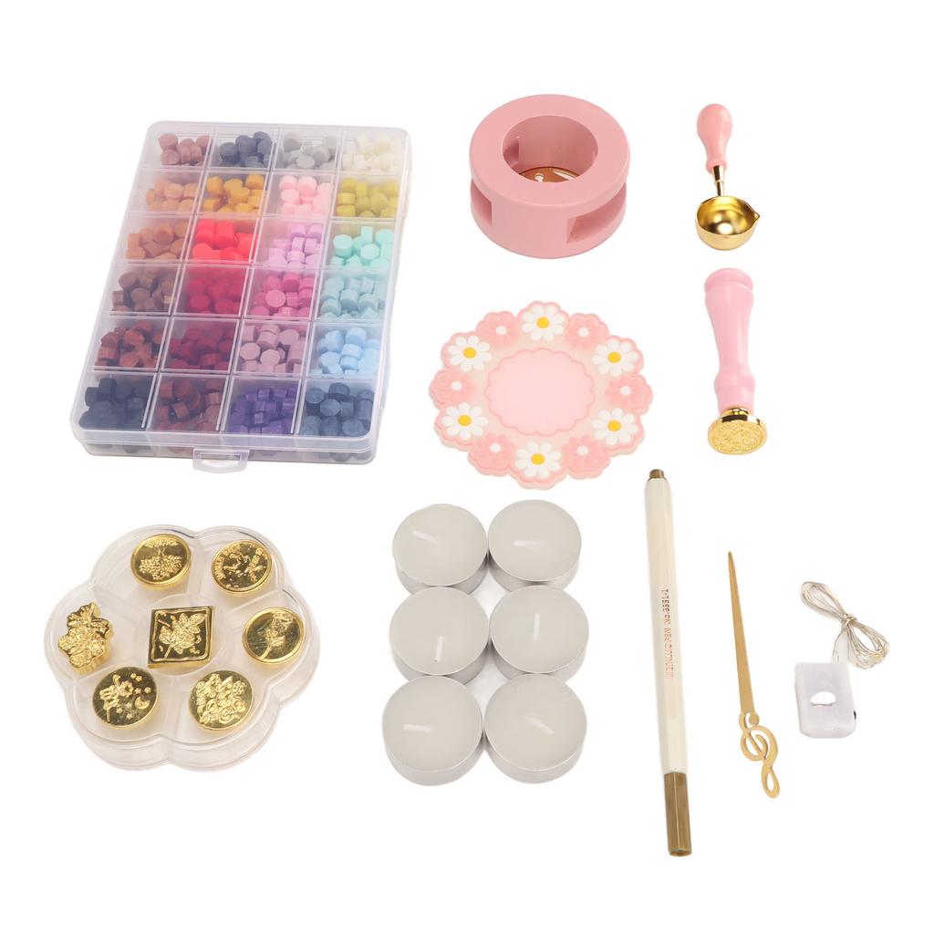 Набор штампов для запечатывания воска, изысканный ретро-набор из 24 цветов, набор штампов для подарочного конверта