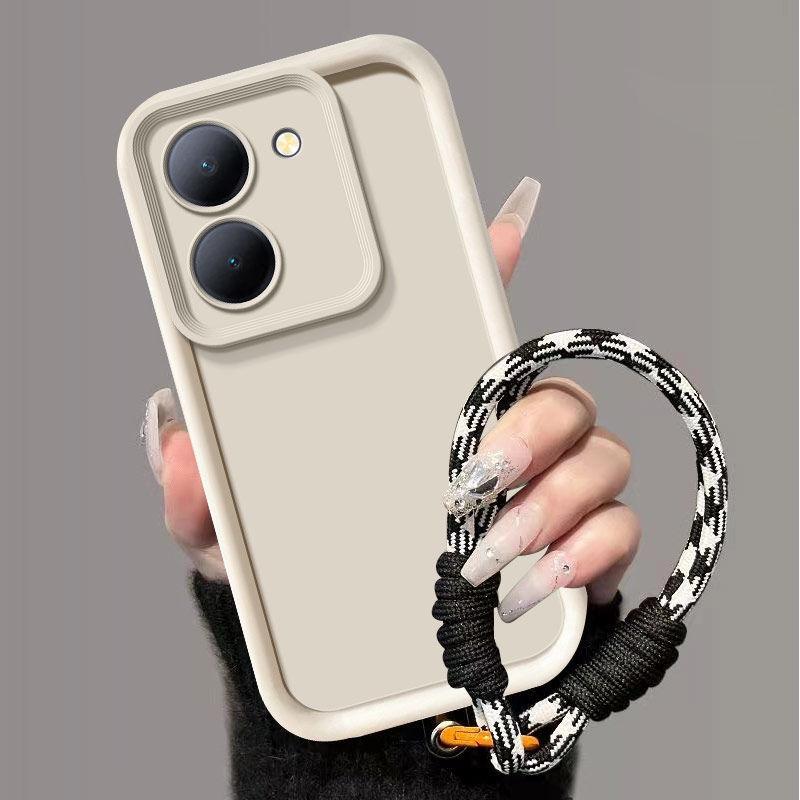 Для vivo Y36 Чехол vivo Y27s Чехол для телефона с плетеным шнурком Чехол для защиты кожи на ощупь Ударопрочный чехол