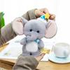 Hat Cute Sleeping Bow Cartoon Elephant Plush Toy Pendant For Bag Decoration