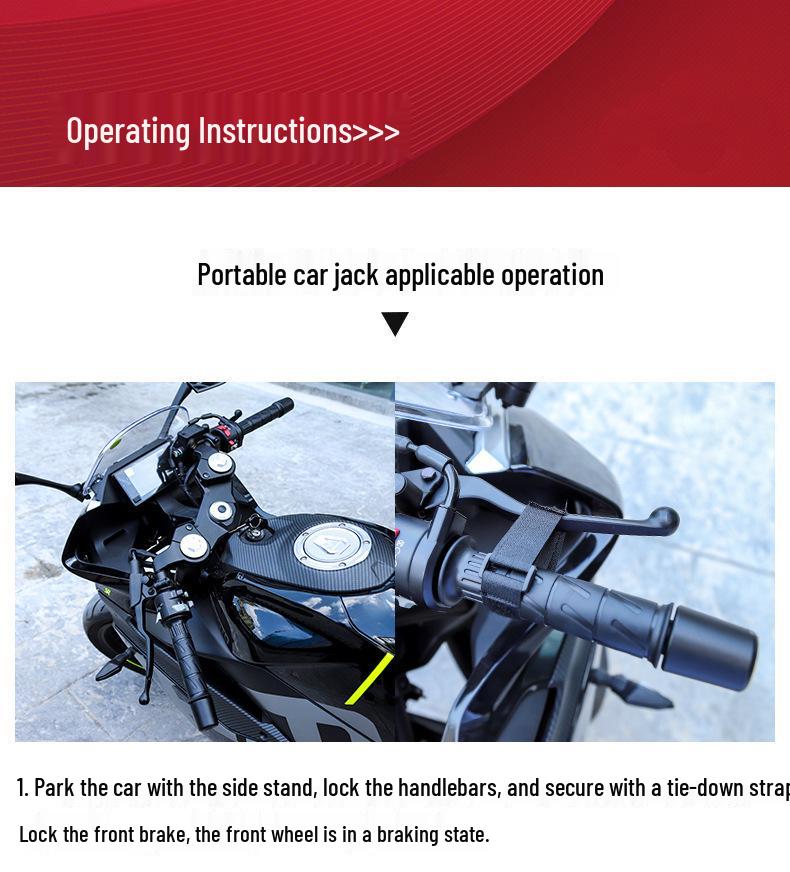 Portable Motorcycle Lift Stand and Chain Cleaner Tool