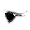 Black 'Love' Silver Ring