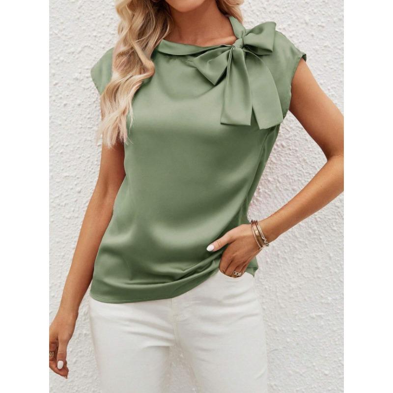 Women's Summer New Half Bow Bow Niche Design Top