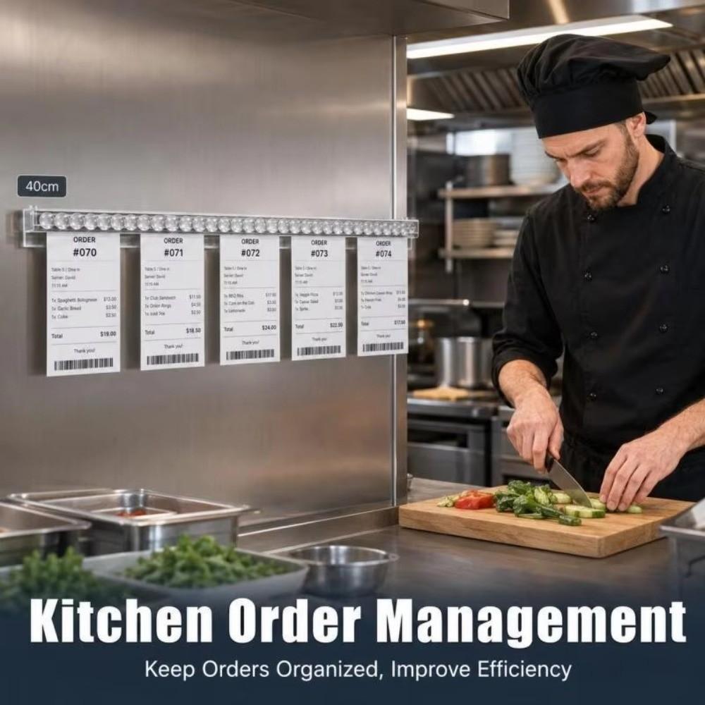 Clear Takeaway Order Clip Plastic Restaurant Tickets Rack Restaurant Bill Rack  Office Cafes Pubs