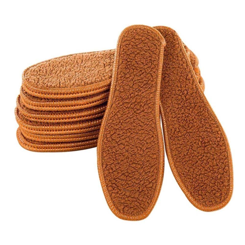 Shock Absorbing Keep Warm Winter Thermal Insulation Cashmere Pad Alpaca Plush Insoles Wool Thicken