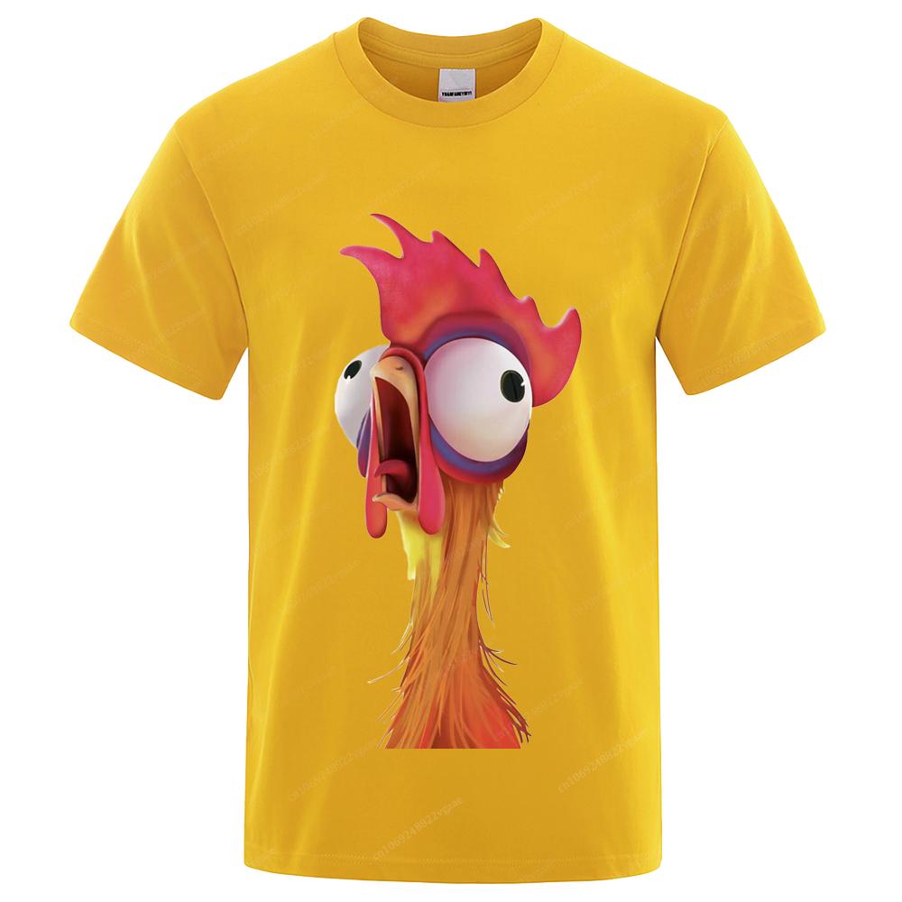 Забавные футболки с изображением курицы, мультяшные аниме-футболки с 3D-принтом для мужчин и женщин, модные футболки большого размера из хлопка, футболки, топы, одежда