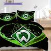 SV Werder Bremen Pattern Bedding Quilt Set Quilt Cover Pillowcase Home Decoration Birthday Gift (1 * duvet cover + 2 * pillowcase, without core)
