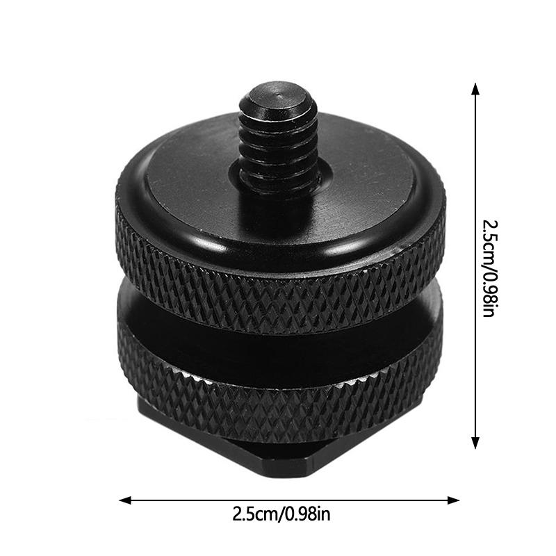 1/4 Double Conversion Screw Flash Metal Shoe Mounts Camera Flash Adapter Upgrade Photography 2-In-1 General Components Tools