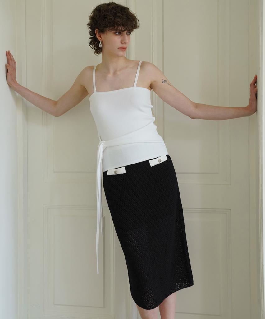 Pilot Curly Knit Skirt (Black)