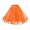 Юбка-подъюбник для девочек из пышного тюля с эластичной завышенной талией, пышная 3-слойная юбка из тюля, юбка на атласной подкладке, платье-юбка