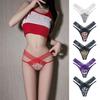 Women Sexy Low Waist Hollow Thong Postpartum Mesh Ultra Thin Underwear Seamless V-Shape G-String Panties