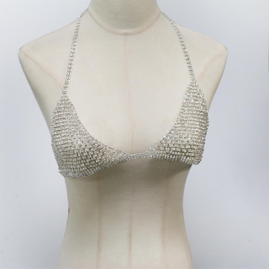 European And American Jewelry, Exquisite Rhinestone Breast Chain, Sexy Nightclub Party Wear Chest Jewelry European And American