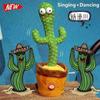 Kids Electronic Shake Dancing Toy with The Song Plush Cute Dancing Cactus Toy Early Childhood Education Toy for Children
