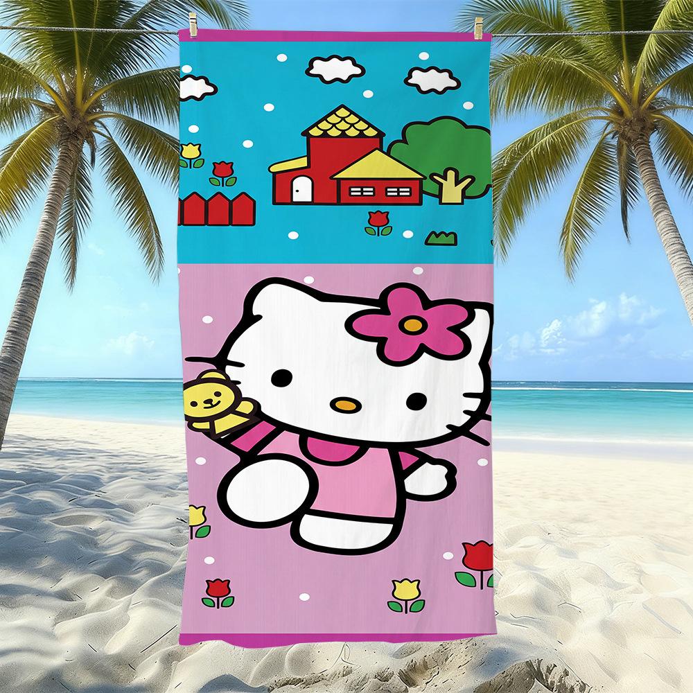 Microfiber Printed Beach Towel Quick-Drying Sand-Proof Absorbent Bath Towel Travel Swimming Towel