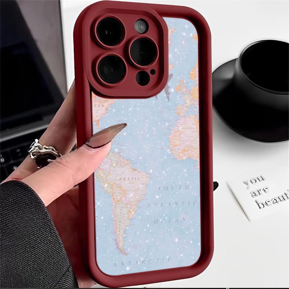 LZ24 Карта траектории самолета искусство силиконовый чехол для телефона Infinix Smart9 Hot 40i Tecno Camon20 Moto G22 G30 OnePlus Google Pixel9 противоударный задний чехол