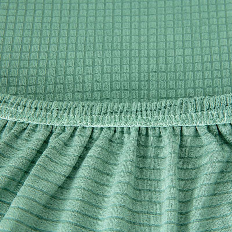 Solid Color Chair Cover Armchair Covers Jacquard Wood Arm Chair Slipcover Protector with Zipper Living Room Hotel Decor