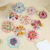 Elastic Crocheted Flower Scrunchies Flores Sweet Hair Tie Exquisite Knitted Hair Rope  Girls