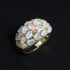 Luxury 3.8ct Opal Ring Pure 925 Sterling Silver Natural Ethiopia Colorful Gemstones Fine Jewelry for Women Wife Mom Nice Gift