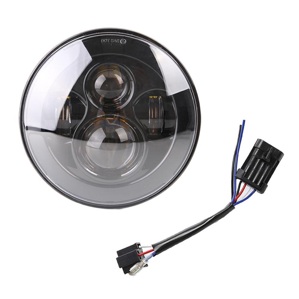 Для мотоцикла Harley Davidson Electra Glide Softail Fat Boy Touring 7-дюймовая мотоциклетная светодиодная фара с 4,5-дюймовыми противотуманными фарами