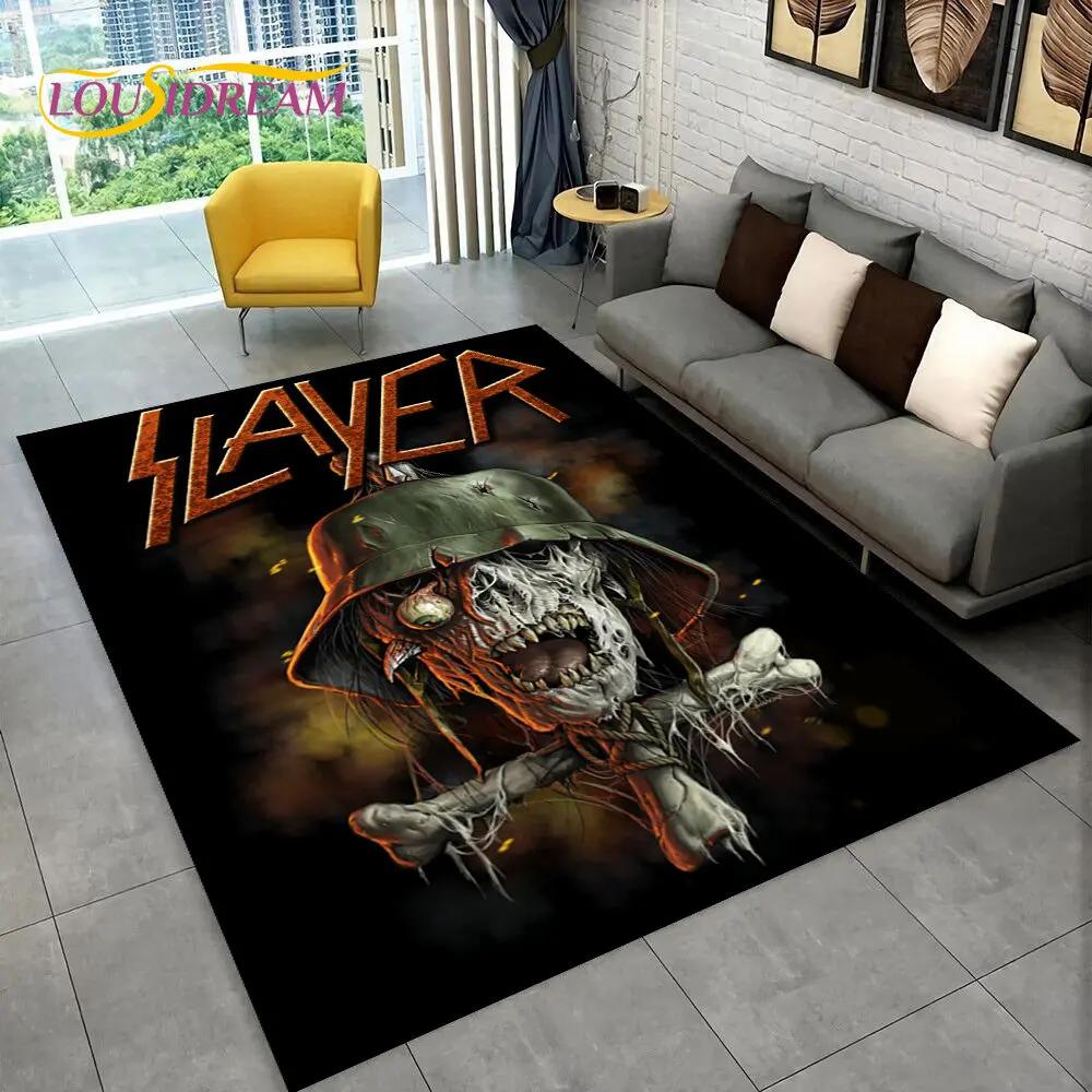 Slayer Heavy Metal Band Музыкальный коврик, коврик для дома, гостиной, спальни, дивана, коврик для двери, детский игровой нескользящий напольный коврик