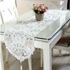 Table Decoration White Flower Lace Home Decor Table Runner Placemat Embroidered Vintage