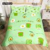 Комплект постельного белья с авокадо Комплект постельного белья с милыми фруктами Покрывало для одеяла Queen Tropical Botanical Cartoon Полиэстеровое одеяло