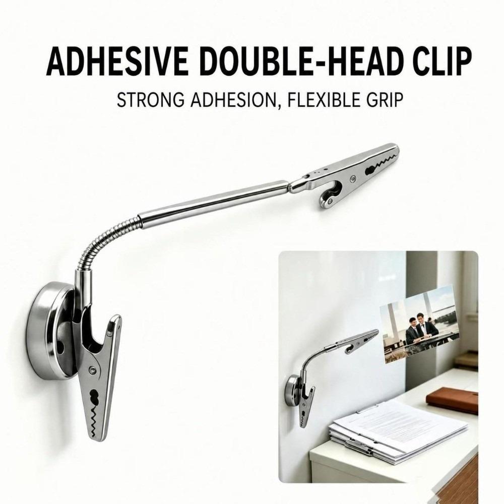 Durable Metal Alligator Clip Double Head Bendable Memo Photo Holder Flexible Office Message Clip School Office