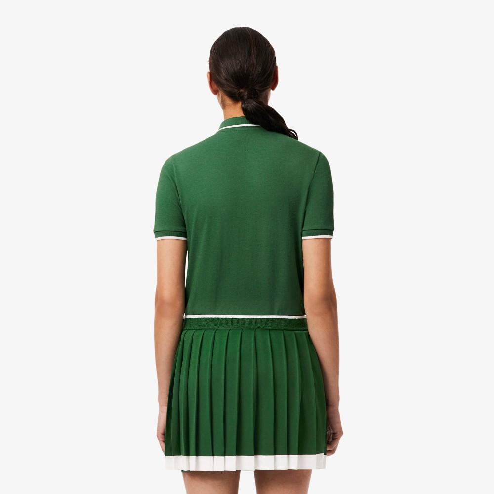 Lacoste Женская теннисная футболка-поло с воротником в полоску Heritage PF8603-55NYRR