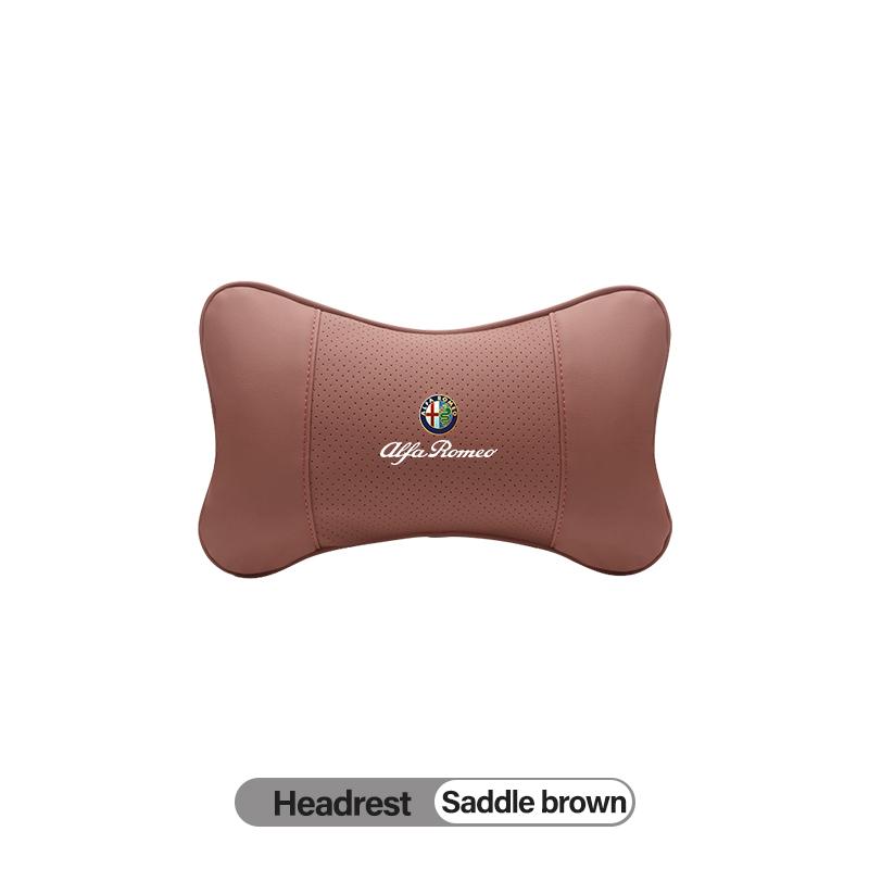 Car Stickers For Alfa Romeo High-quality Leather Car Seat Headrest Memory Foam Comfort Pillow Auto Interior For Alfa Romeo 4C 15