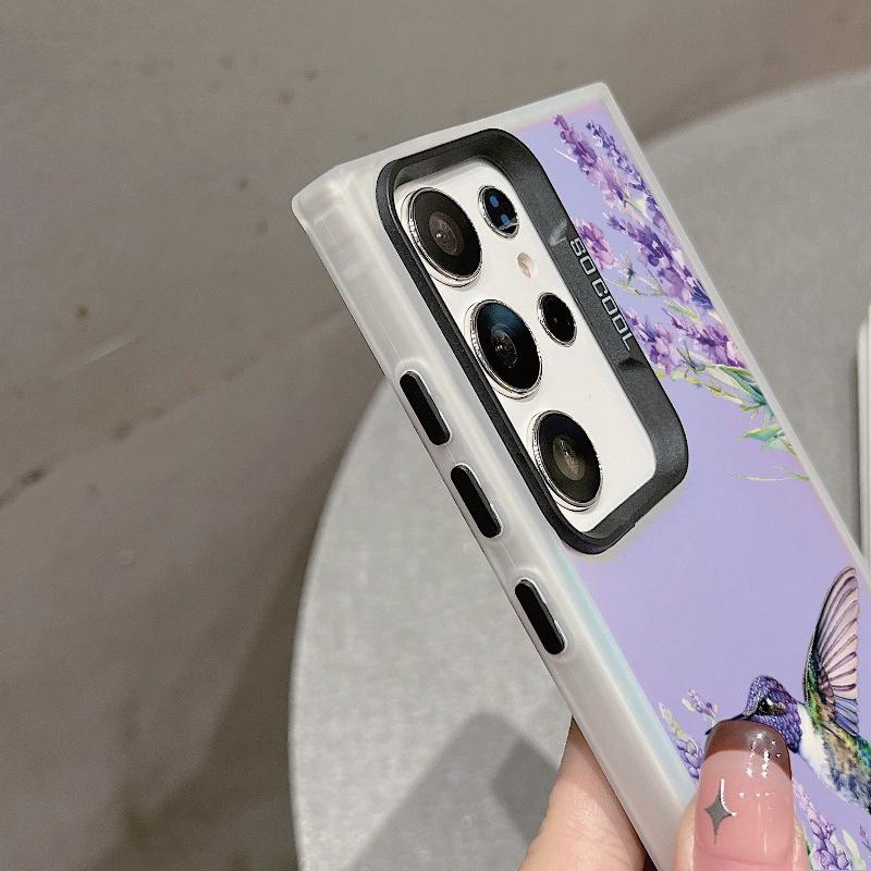Чехол для телефона с защитой от падений и цветочным узором для Samsung S24 S23 A55 A35 Xiaomi Redmi 13C Poco C65 iPhone 15 Huawei Honor, противоударный защитный бампер