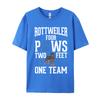Rottweiler Four Paws Two Feet One Team Tshirts Printed Men Tshirt Oversized Tops Tees Graphic T Shirts Men Cotton