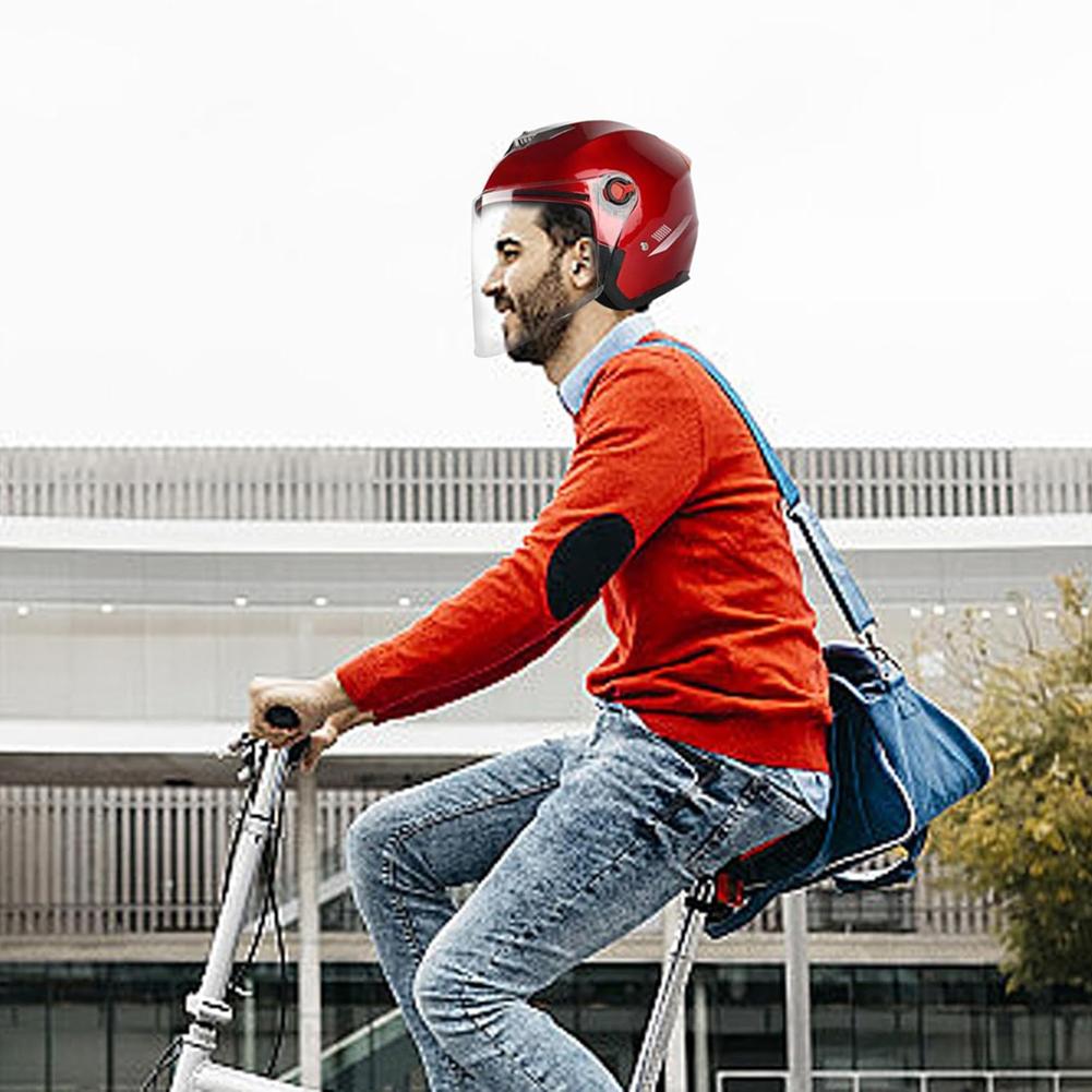 Открытый шлем для мотоцикла, всесезонный шлем для электроскутера с солнцезащитным козырьком, открытый шлем для мотоцикла для взрослых мужчин и женщин