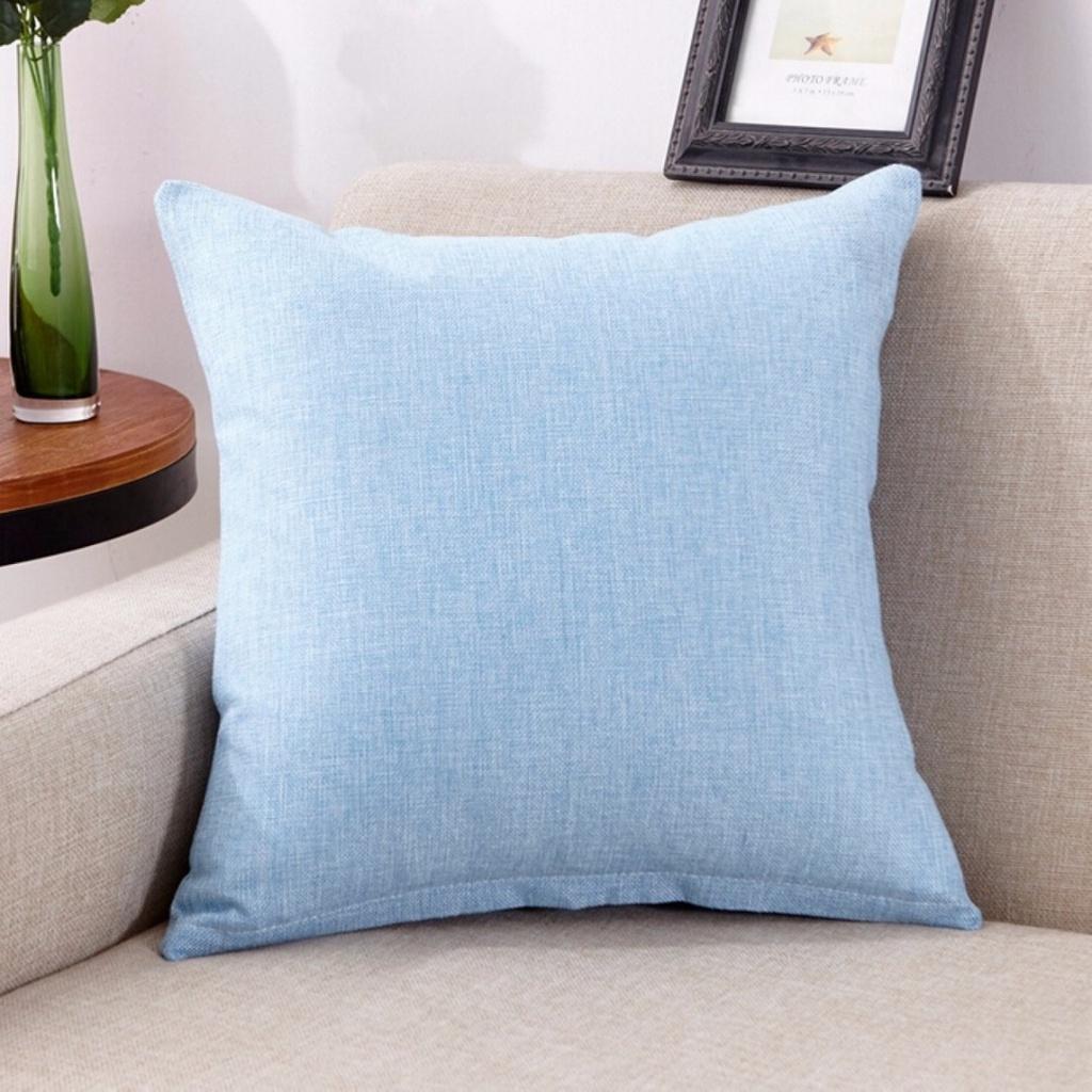 Pure Color Cotton Linen Pillow Cover Ideal For Home Office Sofa Cushion Decor
