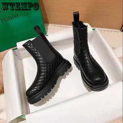 Нескользящие зимние ботинки женские теплые ботинки челси зимние плюшевые толстые короткие ботинки хлопковая обувь