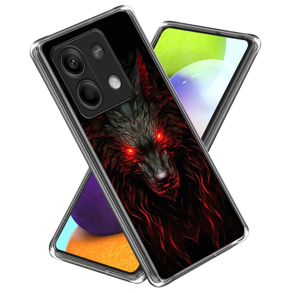 Чехол для Xiaomi Redmi Note 13 5G, амортизирующий ТПУ с принтом