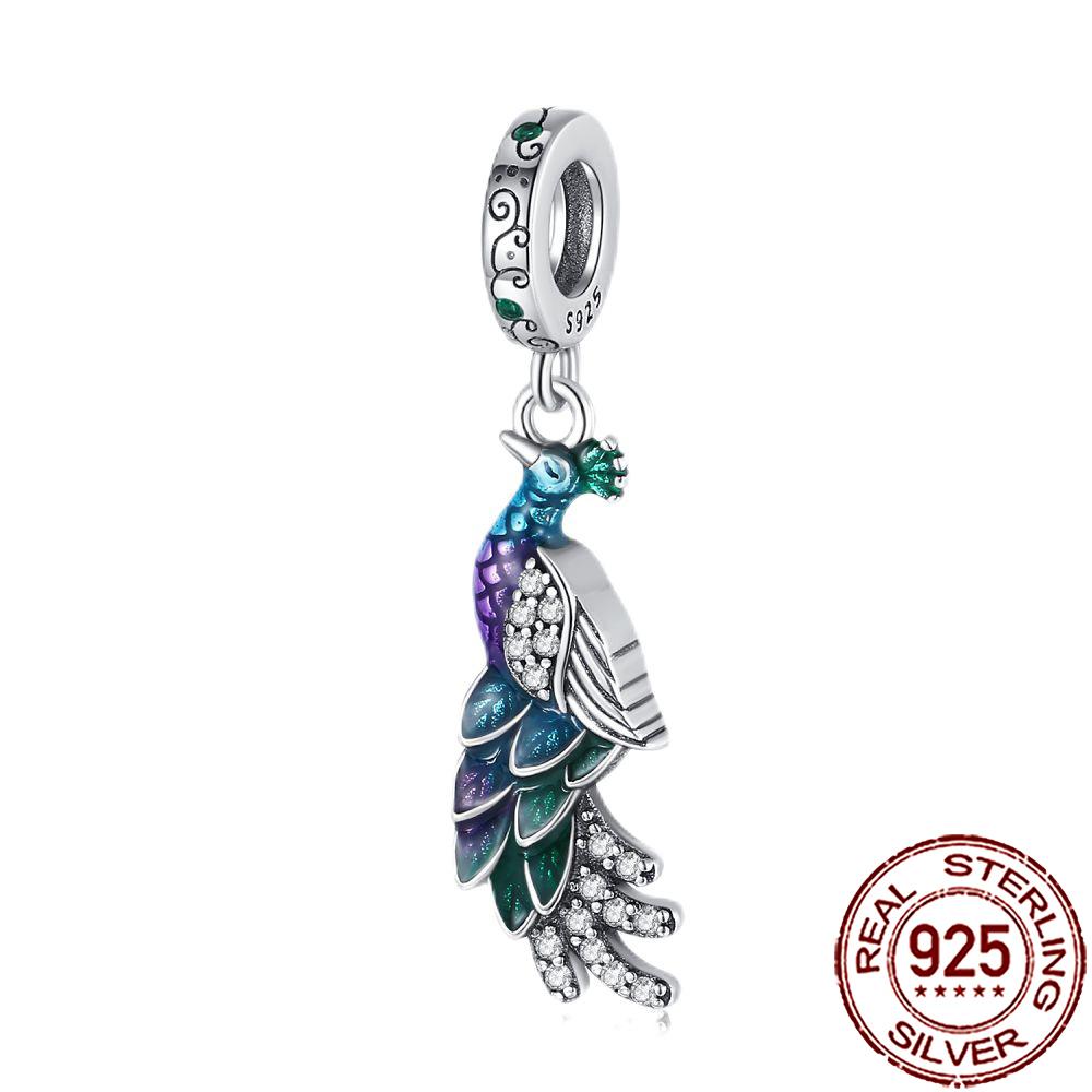New Charms 925 Silver Cat Dog Flamingo Chameleon Axolotl Animal Beads Fit Bracelet Necklace Women DIY Jewelry