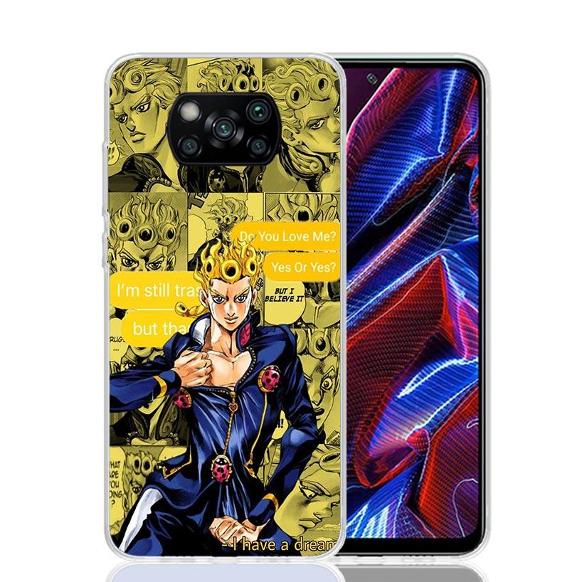 JoJo Bizarre Adventure Anime Case Phone Cover for Xiaomi Redmi Note 10 9 9S 8 8T 7 5 Pro Mi 12T 11T 10T 9T 12 11 Lite A3 A2 Tren