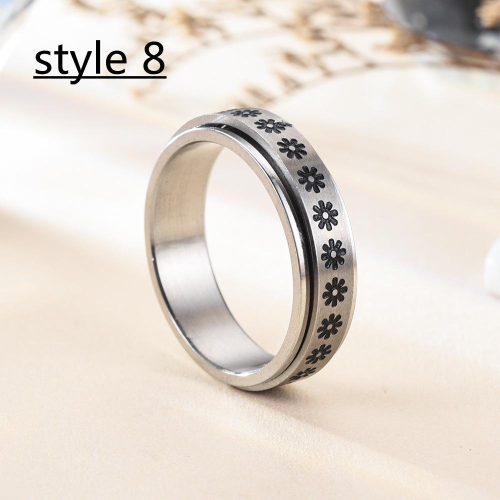 Anxiety Ring Figet Spinner Rings For Women & Men Stainless Steel Rotate Freely Spinning Anti Stress Accessories Jewelry Gifts