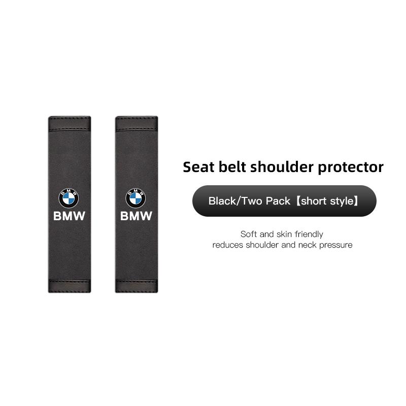 2PCS Car Seat Belt Pad Cover Suede Soft Car Shoulder Pad for BMW M E28 F40 F10 F30 E87 E90 50th F20 E46 E92 E91 E60 E70 E39 E36 gjbn47