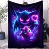 Pokemon Pikachu & Eevee Flannel Blanket Hot Anime Soft Warm Throw Sofa Bed Couch Cover Nap Cape Shawl Camping Fans Kids Gift