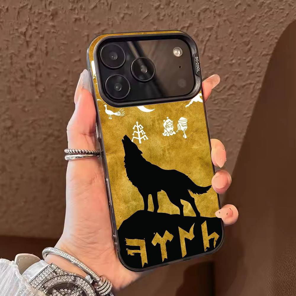 Чехол для телефона 'Турецкий Волк Турция Флаг' для iPhone 17,16,15,14,13,12,11,Pro Max,Plus Конфетный Серебряный Чехол
